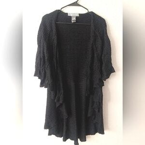 Pepa Pombo Capelet Duster Knit Sleeveless One Size Pintuck Witchy Lagenlook
